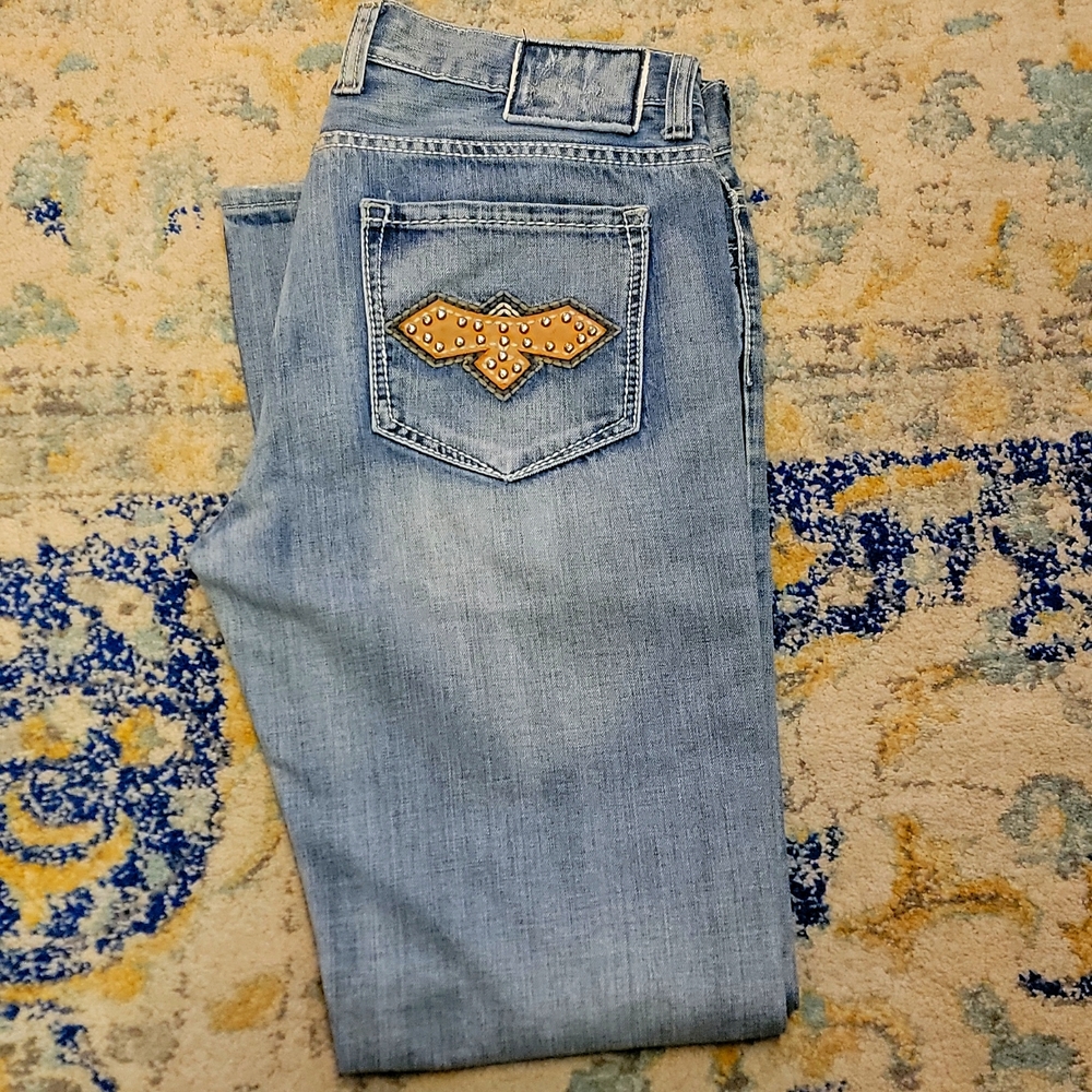 Helix 34"x32" bootcut light blue jeans